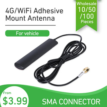 InHand Networks 4G LTE or WiFi Adhesive Mount Antenna with SMA Male Connector for Car Vehicle Hotspot Router Gateway Modem